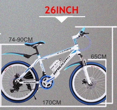 Top 24 speed Mountain Bike  22 inch/24 inch   Double disc brake chain   Spring fork variable speed vehicle 3