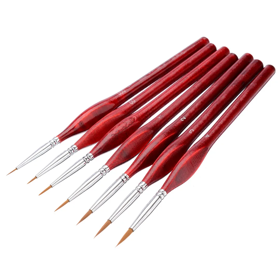 Mayitr Professional Paint Brush Sable Hair Paint Brush Set Detail Miniature Art Brush Painting For Fine Nail Art Work