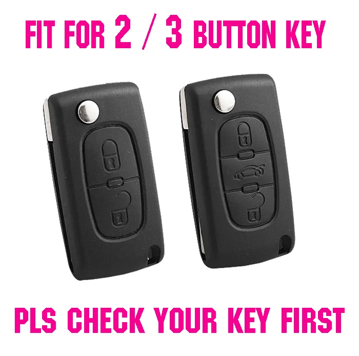 XUKEY Schlüssel Cover Car Key Silikon Hülle für PEUGEOT 308 407 408 206 207 607