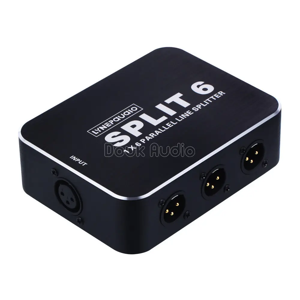 US $55.99 1 In 6 Out XLR Horizontal Parallel Distributor Audio SplitterSwitcher Allocator