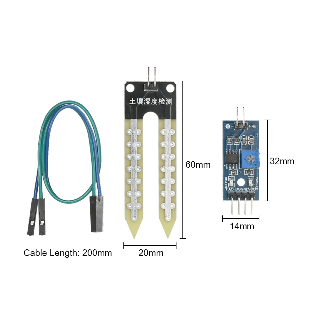5 шт. гигрометр влажности почвы датчик обнаружения влажности Модуль автоматическая система полива с индикатором питания для Arduino