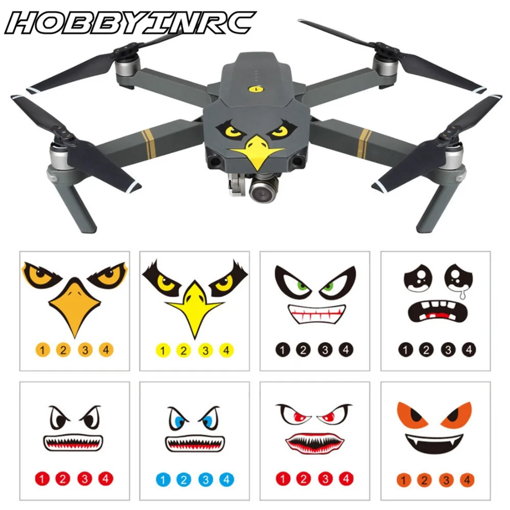 

8pcs Waterproof Shark Sticker Decal Skin Protector for DJI Spark/DJI MAVIC PRO/DJI Phantom 3/4 series/Wingsland S6 PVC Decals