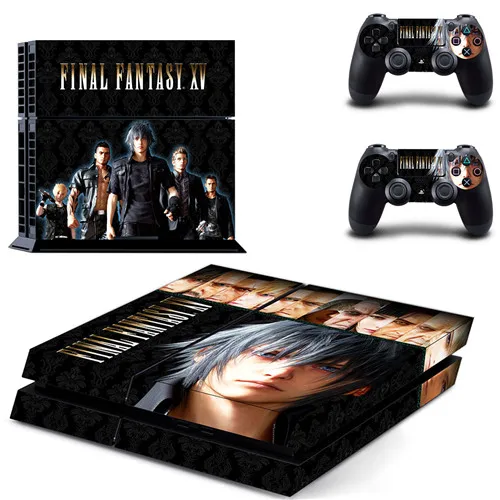 Final Fantasy XV Наклейка для PS4 Стикеры для sony Playstation 4 консоли защиты плёнки+ 2 шт. Пульты ДУ игровых приставок 7 вышивка крестом картины - Цвет: GYTM0368