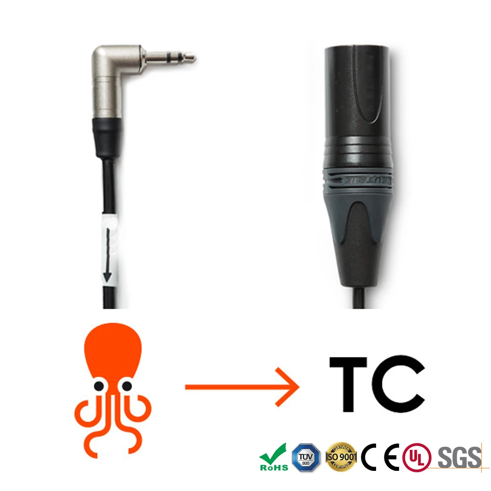 Tentacle Sync Box Neutrik 3 5 мм Mini Jack к XLR контактному штырьковому входу Timecode Cable для Canon C100 FS5 FS7