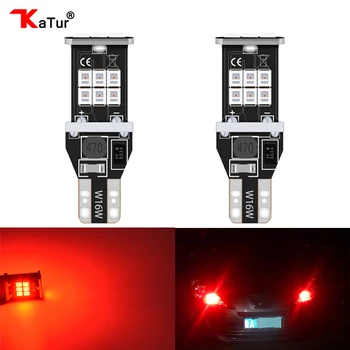 

Katur 2pcs Canbus 921 912 T15 No Polarity T16 Bulb Light Parking Backup Reverse Led Lamp Auto No Error Lighting Orange/Amber Red