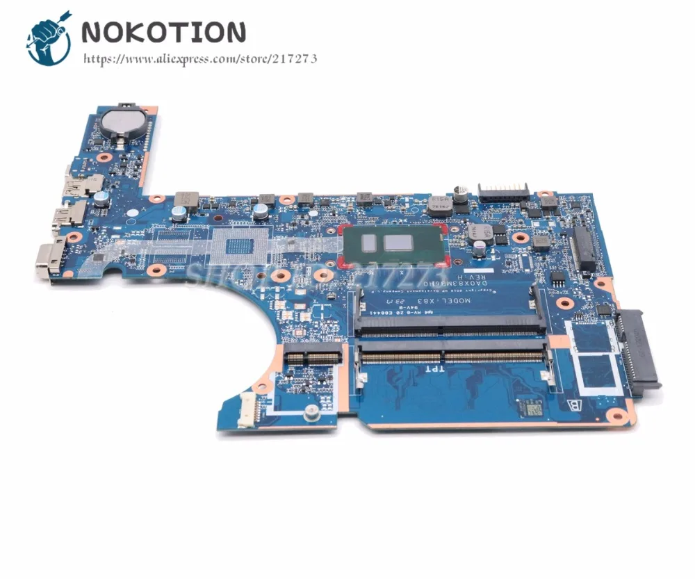 Clearance NOKOTION 907712-601 907712-001 DA0X83MB6H0 Main Board For ProbBook 450 G4 Laptop Motherboard SR2ZV I7-7500U CPU DDR4 1