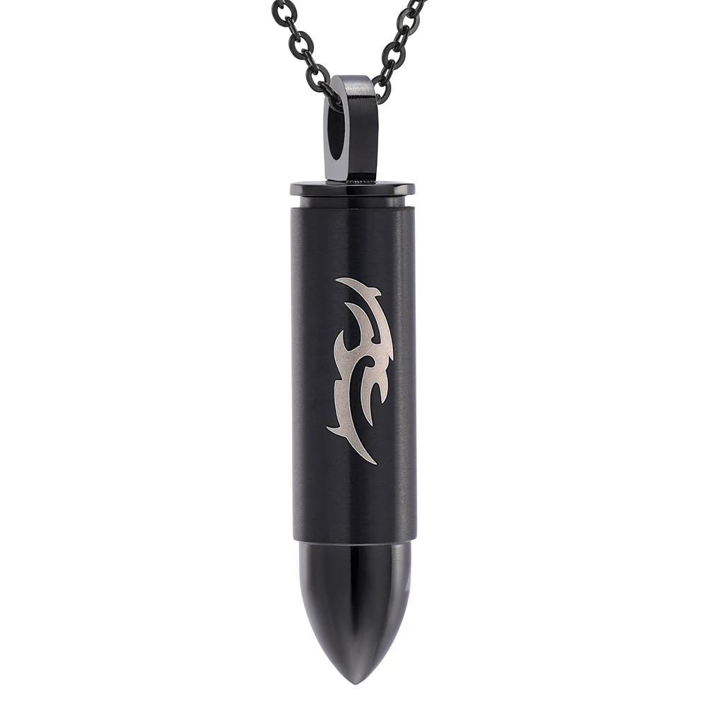 Ijd9197 Men S Black Bullet Stainless Steel Cremation Ashes Stainless Steel Cremation Ashes