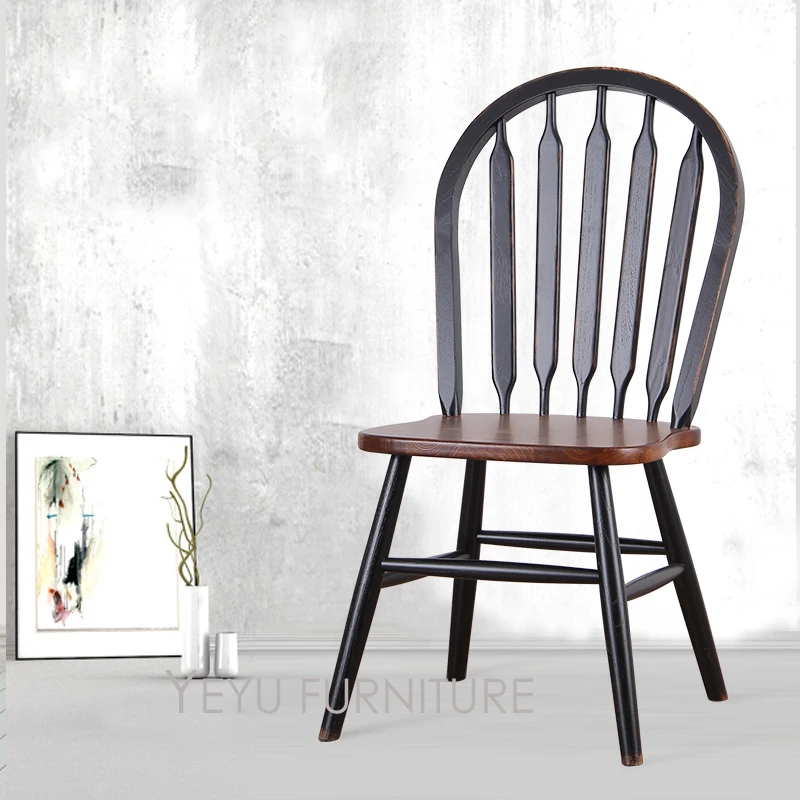 

Minimalist Modern Design Solid Ash Wood Small Peacock Chair Wooden Dining Chair Fashion Classic famous Furniture Chair 2PCS