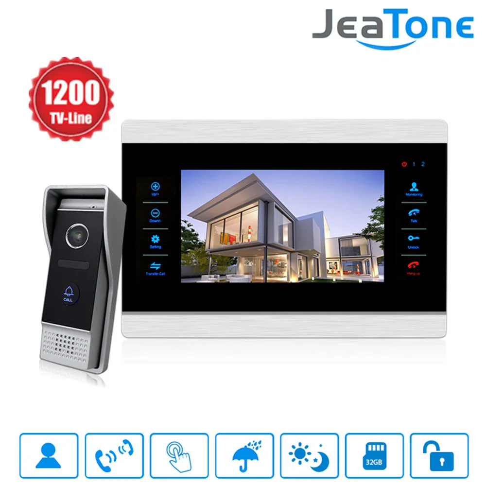 Jeatone 10 inch Color Video Doorbell Intercom Monitor&1200TVL Outdoor Panel Door Phone Intercom System IP65 Jeatone 10 inch Color Video Doorbell Intercom Monitor&1200TVL Outdoor Panel Door Phone Intercom System IP65