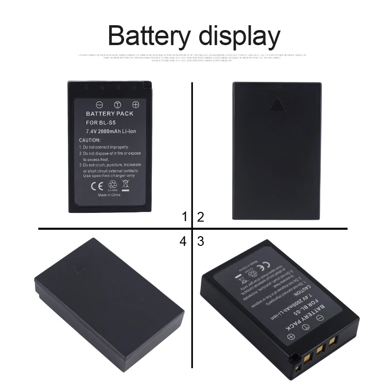 Palo BL-S5 1 шт. 7,4 В литий-ионная аккумуляторная батарея для цифровых фотоаппаратов PS-BLS5+ зарядное устройство применимо для цифровой камеры olympus E-PL2 E-PL1S EPL2 EPL15 EP12 EPL5