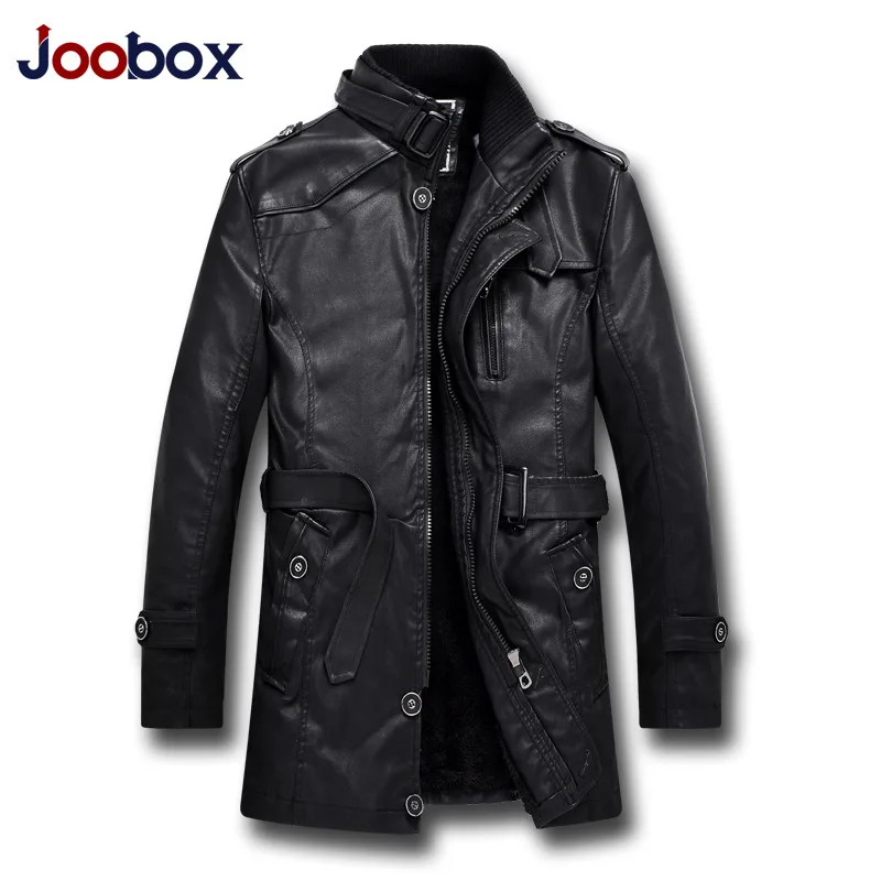 JOOBOX Brand 2017 Fashion Autumn Winter Leather Jacket Men