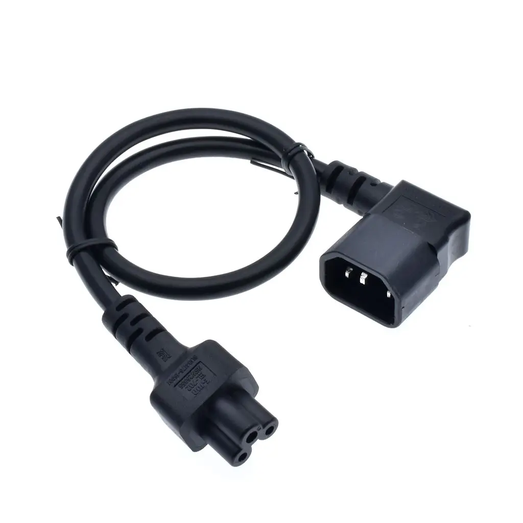 IEC 320 C14 Male Plug to C5 Female Adapter Cable IEC 3 Pin Male to C5 Micky.PDU PSU Power Converter Cord ,30CM
