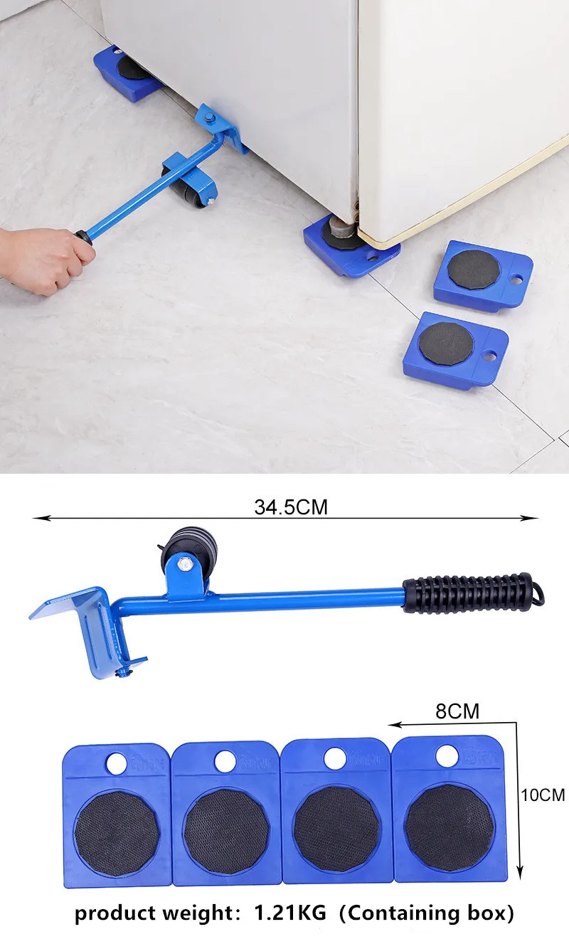 High Quality Five-piece Heavy Mover Home Multi-function Set of Tools Moving Tool for Carpentry Handling Other T5021