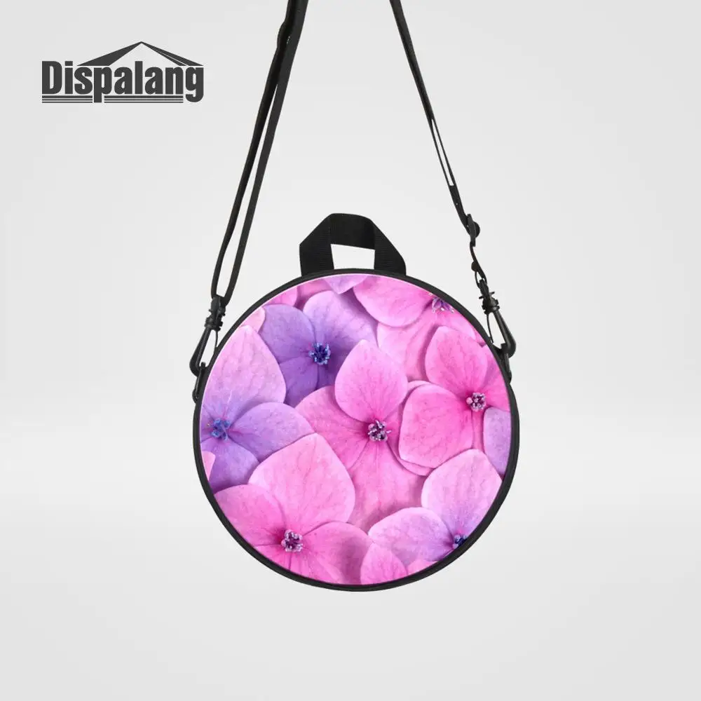 Мини-сумки-мессенджеры с 3D принтом в виде хризантемы для девочек, милый цветок, рюкзак для детей, повседневный детский сад, через плечо, школьные сумки - Цвет: Озерный синий