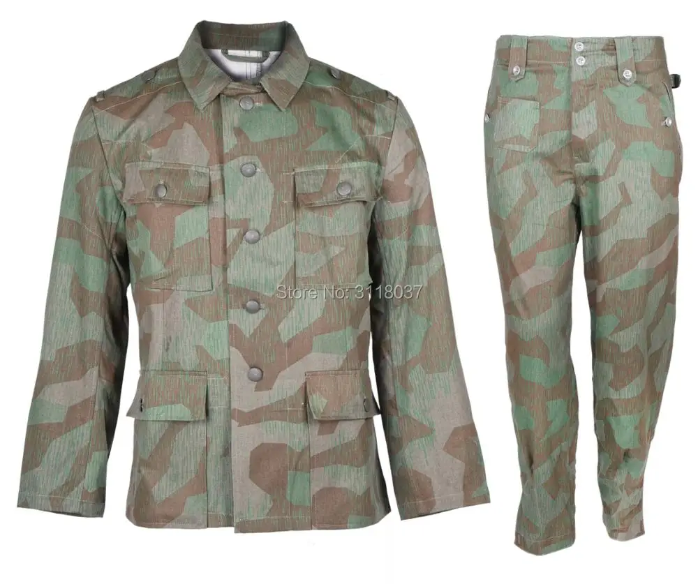 

COSPLAY WW2 GERMAN WH M43 SPLINTER FIELD TUNIC & TROUSERS