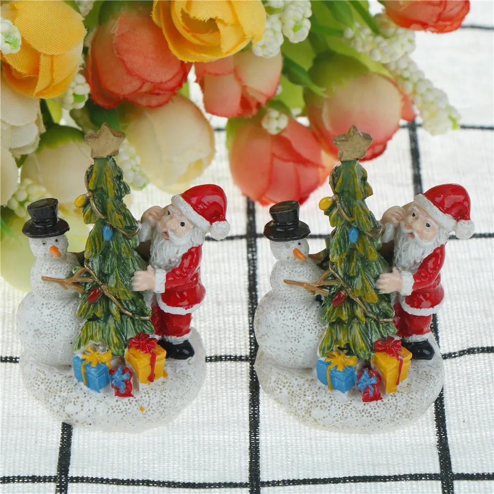 Doll Accessories Garden Christmas Tree Fairy Snowmen Terrarium Snow Duck Santa Claus Miniature Figurines Decor