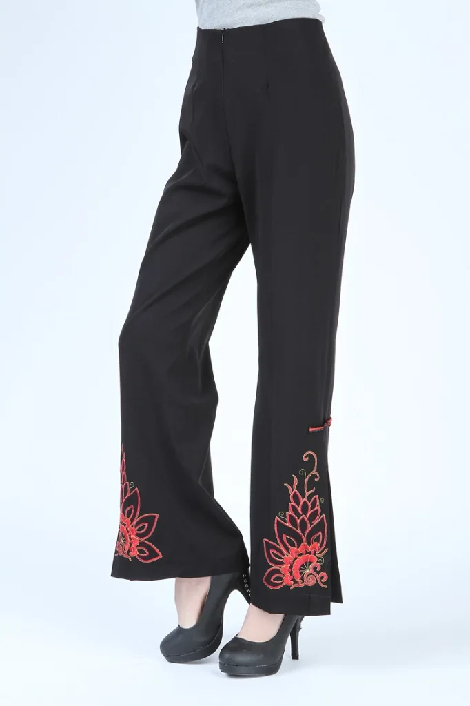 Шанхай история китайские брюки Китайская традиционная одежда Женская Ручная роспись расклешенные брюки длинные брюки 4 стиля
