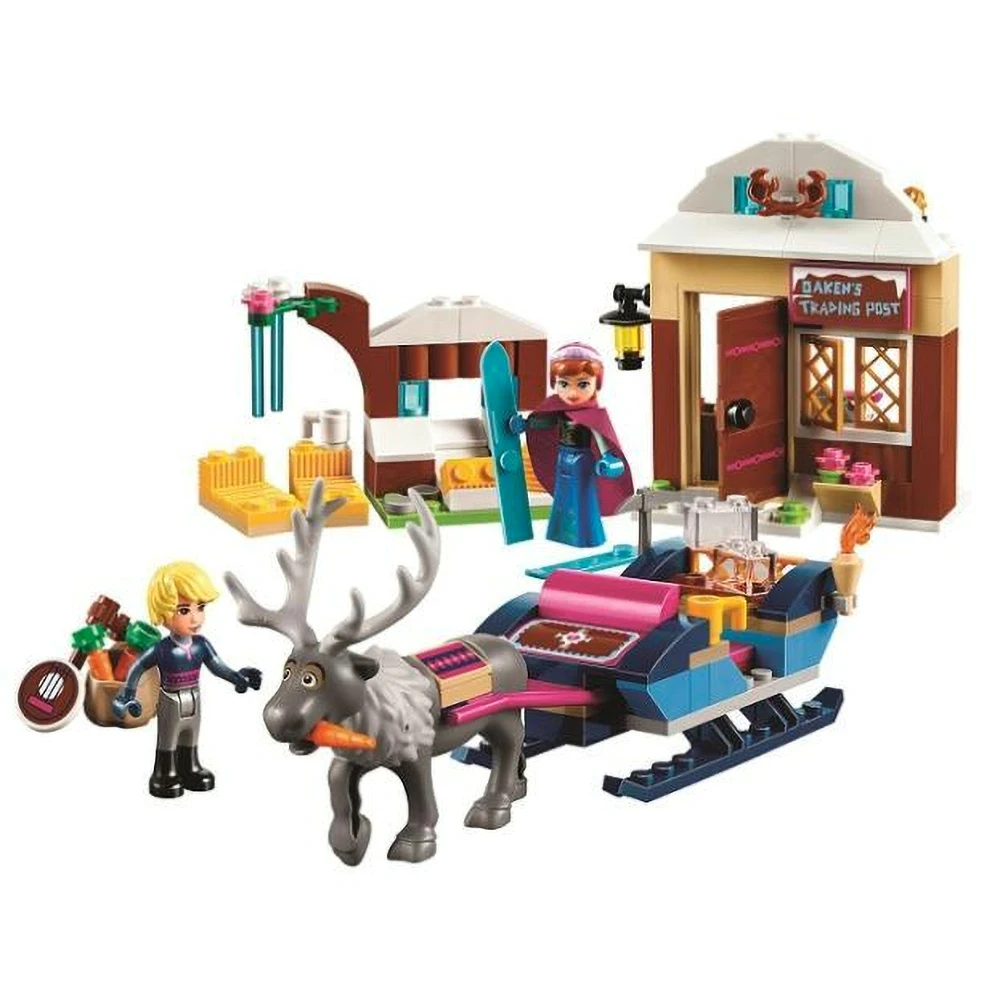 

10666 Fit Friengds 41066 Anna & Kristoff's Sleigh Adventure Figures Building Blocks Toys for Children Girls DIY Gifts