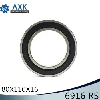 

6916 2RS ABEC-1 (2PCS) 80x110x16 Metric Thin Section Bearings 61916RS 6916RS