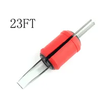 YILONG(23F) 20 шт 30 мм Одноразовые трубочки плоские/Magnum красные мягкие силиконовые Татуировки Ручка прозрачные пластиковые трубки точный комбо