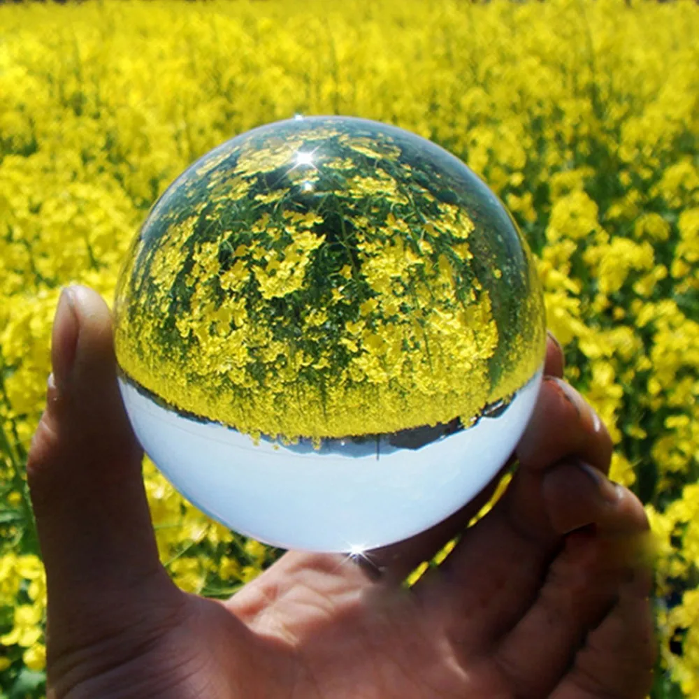 Прозрачный стеклянный хрустальный шар лечебная Сфера реквизит для фотографий Lensball Декор подарок высокое качество подарок Прямая поставка