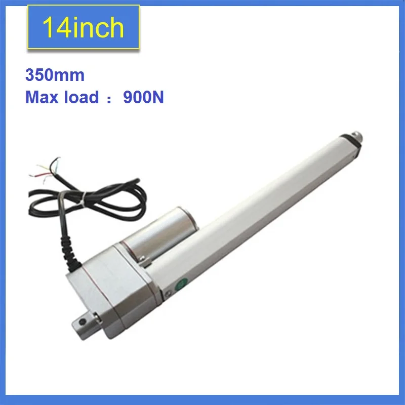 

10K Potentiometer Feedback 12VDC 24vDC 900N198LBS force Electric Linear Actuator Motor 350mm/14inch stroke mini linear actuator