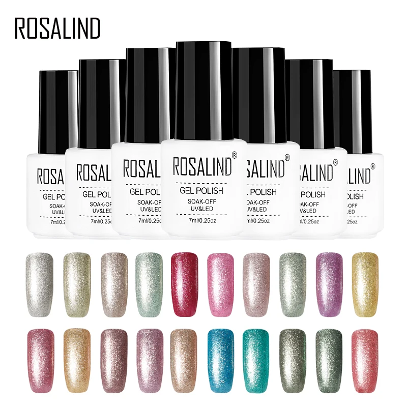  ROSALIND Nail Art Gel Nail Polish 7ML Gel Varnish Platinum UV Vernis Semi Permanent For Manicure Pr