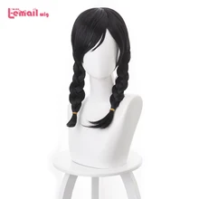 L-email парик игра OW D. Va Косплей парики 45 м черная косичка термостойкие синтетические волосы Perucas Косплей парик