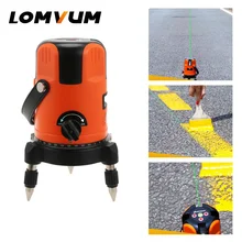 LOMVUM 360 градусов лазерный измеритель уровня 2 точки 635nm поперечная линия портативный мини крест 360 градусов Поворотный модульный инструмент