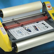 335 мм Горячий рулон машина для производства бумажных ламинатов с 4 резиновые ролики, отправка 2 шт. ламинирующая пленка в рулонах