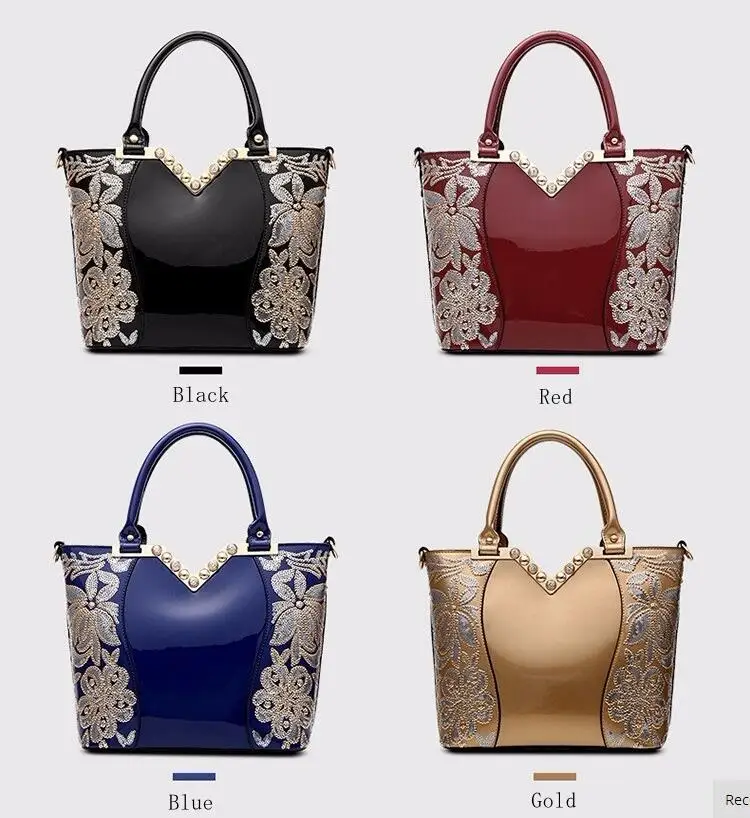 Европейская мода, женская сумка с бриллиантами, вышивка пайетками, роскошная лакированная кожа, известный бренд, дизайнерская сумка, женская сумка-мессенджер