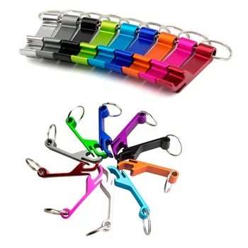 

8 Colors Aluminum Bottle Opener Keychain 4 in 1 Pocket Beer Bottle Opener can Personalized Logo Wedding Favor Gifts