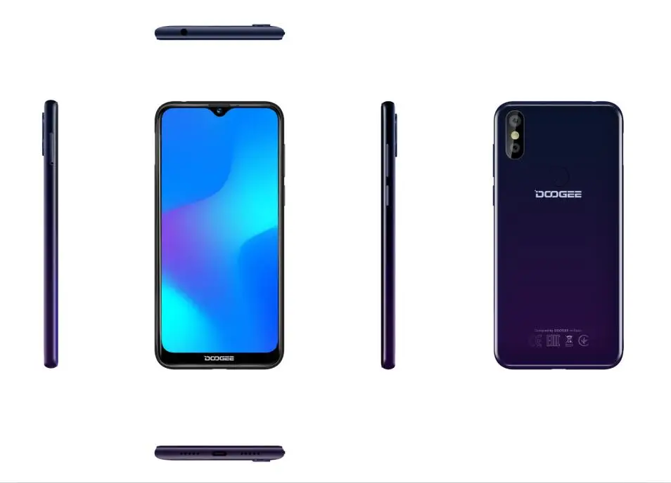 DOOGEE Y8 Android 9,0 смартфон 6,1 дюймов FHD 19:9 MTK6739 четырехъядерный 3 Гб 16 Гб 8MP+ 8MP 3400 мАч 4G LTE мобильный телефон - Цвет: Phantom Purple