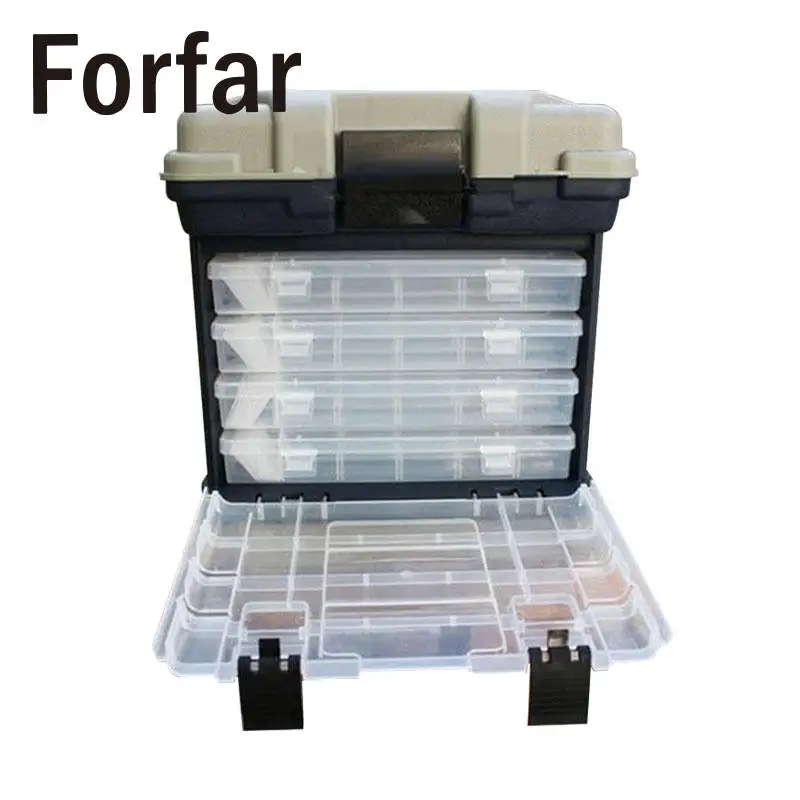 

Portable Outdoor 5 Layer Fishing Tackle Tool Storage Box with Handle Plastic