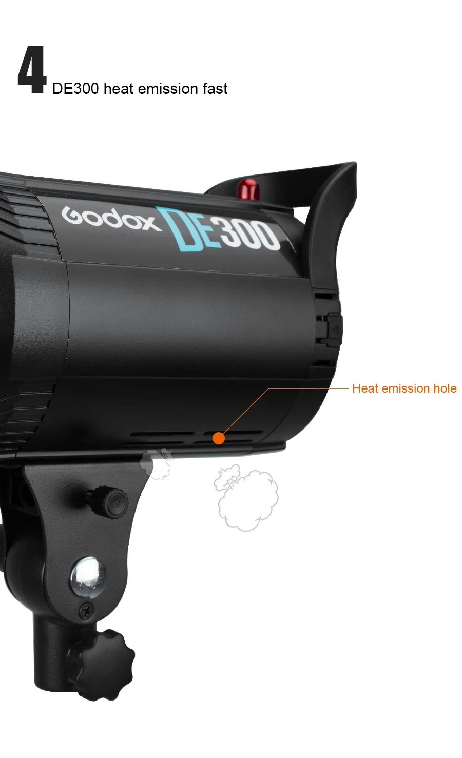 Godox DE300 300W компактная студийная вспышка светильник мерцающий светильник ing фонаря ламповый патрон