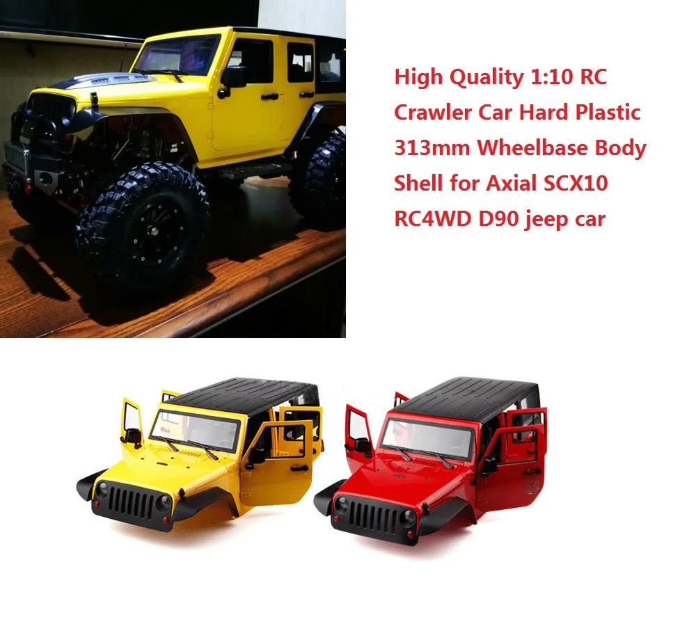 

High Quality 1:10 RC Crawler Car Hard Plastic 313mm Wheelbase Body Shell for Axial SCX10 RC4WD D90 jeep car