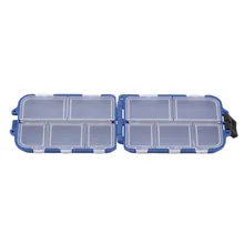 New 10 Compartments Storage Case Box Fly Fishing Lure Spoon Hook Bait Tackle Box Case Fishing Accessories Free Shipping