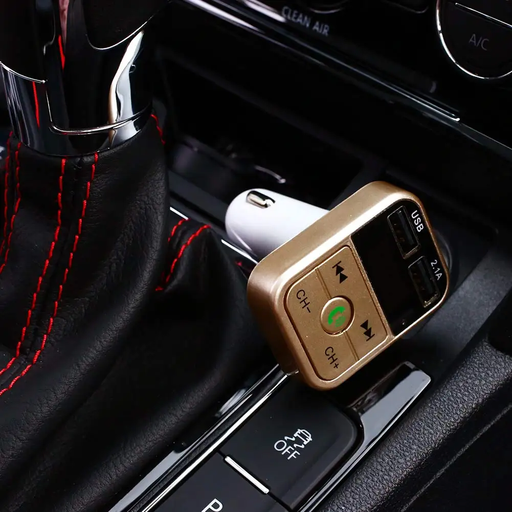 5 в 2.1A светодиодный цифровой дисплей Автомобильный беспроводной Bluetooth комплект Handsfree Вызов приемник fm-передатчик микрофон двойное автомобильное usb-устройство для зарядки телефона