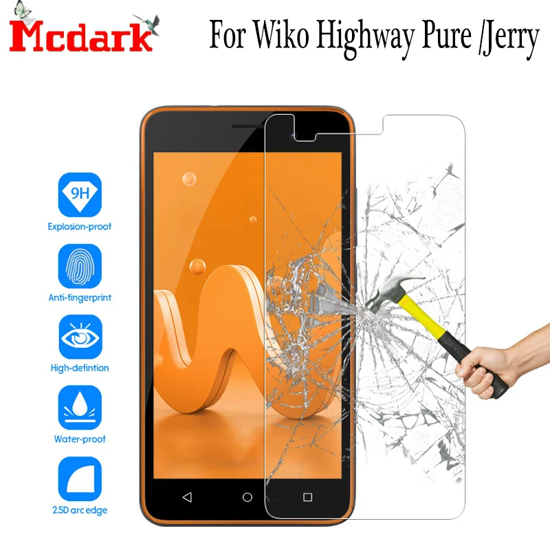 Закаленное стекло Mcdark 9H 4 8 дюйма для Wiko Highway Pure защита экрана 5 0 Jerry закаленное