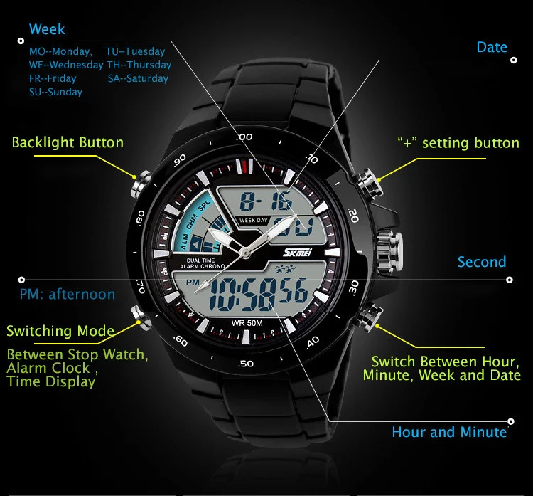 skmei watch 1016 price