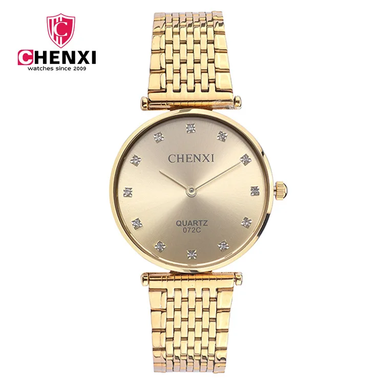 

Fashion Brand Chenxi Women Men Quartz Luxury Gold Watches Lady Diamond Waterproof Bracelet Casual Wrist Watch Reloj Mujer 072c