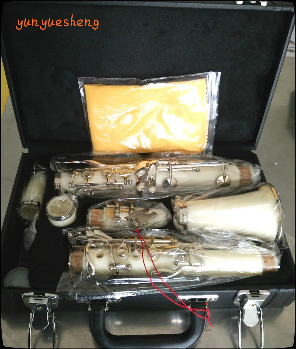 

High Quality Milky B The Clarinet, White Clarinet And The Perfect Combination Of High-grade Leather Box
