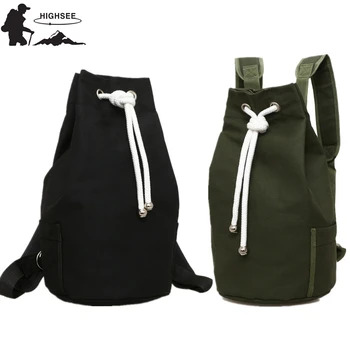 

HIGHSEE New large Capacity Sport Gym Bags Women Fitness Bag Canvas Drawstring Gym Backpack Canvas Bucket Bag Backpack Sport
