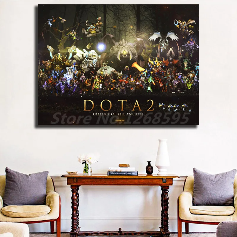 Dota 2 Defense Of the Ancients Character Wallpaper Art Canvas Poster Painting Wall Picture Print Ho