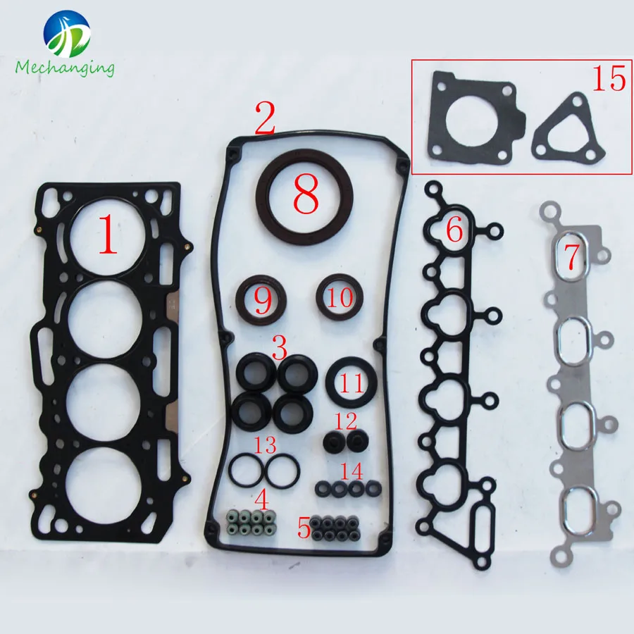 

4G18 Engine Rebuilding Kits Engine Car Spare Parts metal Full Gasket Set For MITSUBISHI LANCER LING DOHC Engine Gasket SE000356