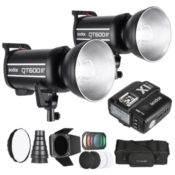 

Godox Studio Light Photography Kit Set with 2 * Godox 600W Strobe Flash Wireless Trigger Transmitter Softbox for Nikon Cameras