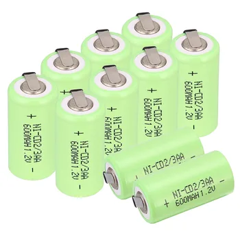 

New arrival for ! 8 pcs Ni-Cd 1.2V 2/3AA rechargeable battery NiCd Batteries - Green 600 mah