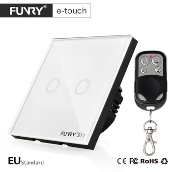 

FUNRY EU Standard 2 Gang Remote Switch, Smart Control On-off for Smart Home, Smart Wall Switch,Smart Lamp Switch,Light Switch