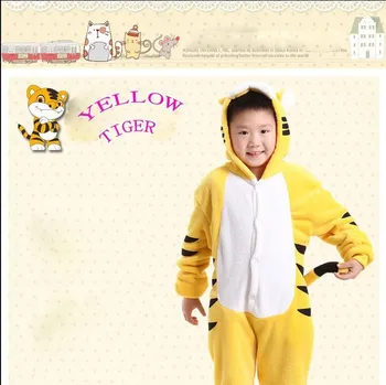 

Lovely Kids Unisex Children Onesie Pajamas Anime Cosplay Costume Onesie Yellow Tiger in Stock Wholesale