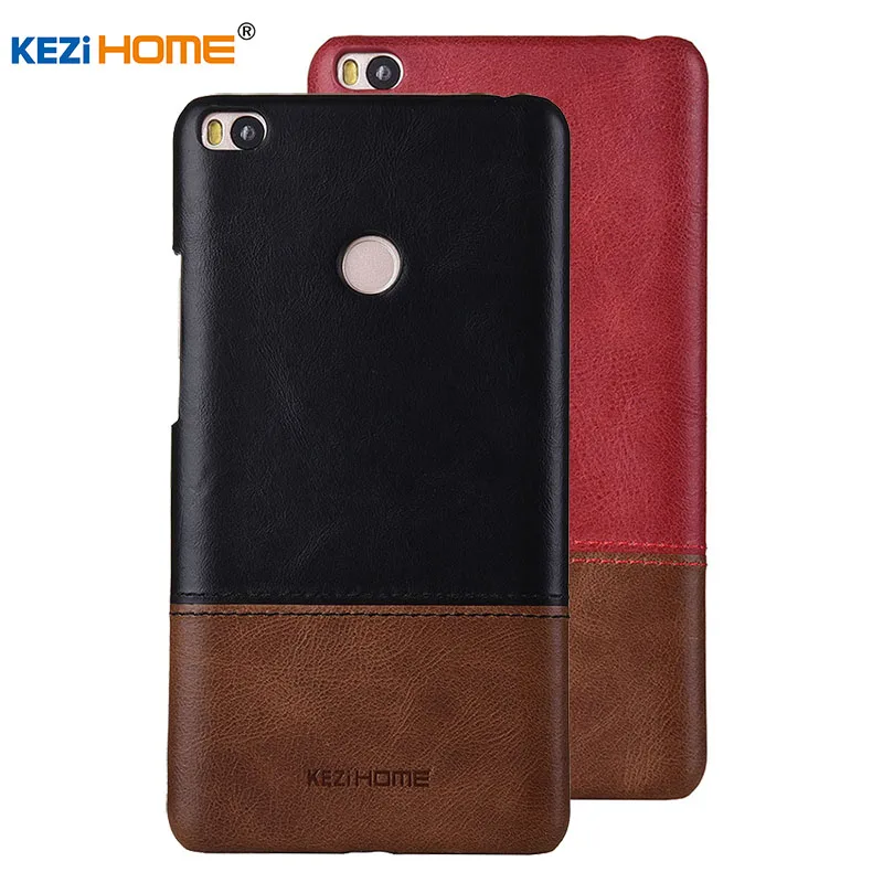 

Case for Xiaomi Mi Max 2 KEZiHOME Luxury Hit Color Genuine Leather Hard Back Cover capa For Xiaomi Mi Max2 6.44'' Phone cases